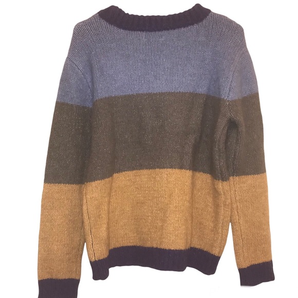 York & Hudson Colorblock Striped Sweater Alpaca Blend Size Large - Picture 11 of 15